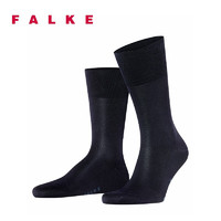 FALKE袜子男 德国进口时尚休闲棉袜商务舒适四季男士透气长中筒男袜14662 深蓝色-6370 41-42