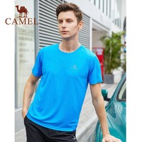 CAMEL 骆驼 男装 T恤男女夏季新款健身运动短袖男吸汗透气舒适体恤圆领