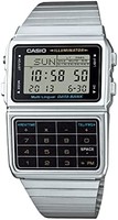 CASIO 卡西欧 DATABANK 日本石英手表不锈钢表带,金色,22(型号:DBC611G-1VT)