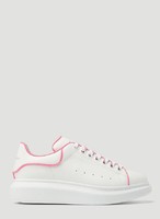ALEXANDER MCQUEEN Oversized Contrast Piping Sneakers in White