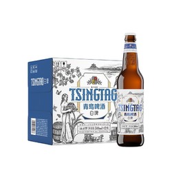 TSINGTAO 青岛啤酒 全麦白啤(2020版) 10度 500ml*12瓶 整箱装