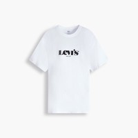 抖音超值购：Levi's 李维斯 男女同款白色圆领纯棉复古LOGO短袖T恤潮16143-0083B