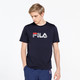 限尺码：FILA 斐乐 男士t恤短袖夏季运动时尚大LOGO潮流百搭圆领针织男式t恤