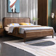 新中式实木床1.8米北欧双人床现代简约1.5m乌金木储物主卧大婚床