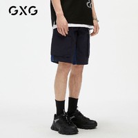 GXG 菲力猫联名工装短裤夏季撞色拼接商场同款潮流5分裤男