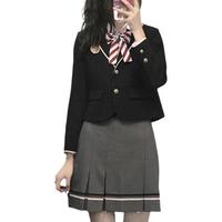 尺呎间 樱时艺高 JK制服 女士短裙 乌木灰 42cm M
