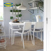 IKEA宜家 VANGSTA望斯塔TEODORES帝奥多斯一桌四椅伸缩餐桌椅套装 白色 一桌四椅