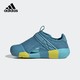 adidas 阿迪达斯 2021春夏季男婴童透气包头魔术贴休闲运动凉拖鞋儿童沙滩鞋GX5113蓝色21码/120mm/5k