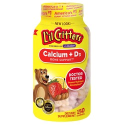 L'il Critters 丽贵 儿童钙+维生素D3小熊糖 150粒