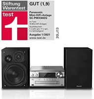 Panasonic 松下 微型HiFi音箱 SC-PMX94EG-K (120W RMS，数字DAB+，CD，UKW，蓝牙，USB，AUX)，黑色