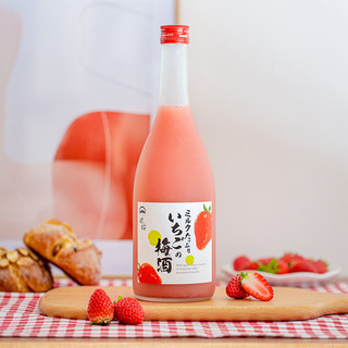 北冈特浓草莓酸奶梅酒日本原装进口秋姬草莓少女生日低度微醺甜酒