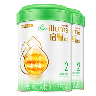 illuma 启赋 有机较大婴儿配方奶粉 2段 900g*2