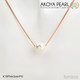 Akoya 女士珍珠项链 [7.5-9.0mm]白色珍珠 金色