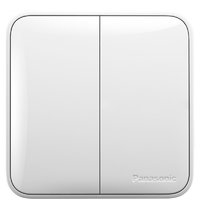 Panasonic 松下 格彩系列 WPC503 二开单控开关面板 白色