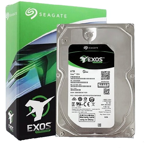 SEAGATE 希捷 企业级硬盘 8TB 256MB 7200RPM SATA接口 希捷银河Exos 7E10系列 ST8000NM017B