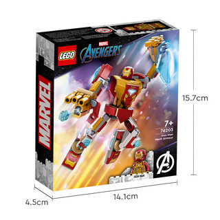 LEGO 乐高 Marvel漫威超级英雄系列 76203 钢铁侠机甲