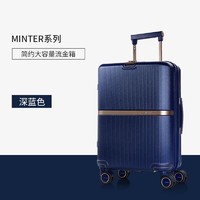 Samsonite 新秀丽 拉杆箱 新品MINTER系列HH5 男士行李箱 商务旅行登机箱 海军蓝 20英寸