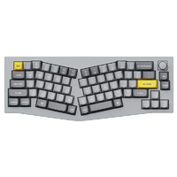 keychron Q8客制化机械键盘Alice布局Gasket设计有线办公键盘cnc铝壳RGB背光 Q8-N1旋钮版灰色红轴