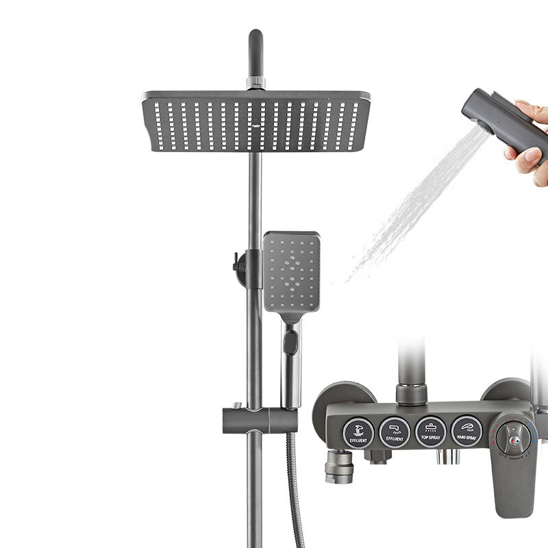 CHANGHONG 长虹 CH/ZWH0593-1T 恒温增压花洒套装 枪灰色