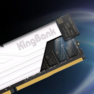 KINGBANK 金百达 银爵系列 DDR4 3600MHz 台式机内存 马甲条 白色 64GB 32GB×2