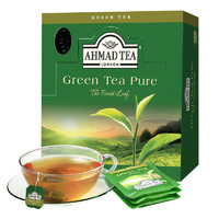 亚曼 茶AHMAD TEA进口清新绿茶包 办公休闲下午茶 非冷泡绿茶袋泡茶100*2g 绿茶