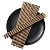 移动端、京东百亿补贴：SUNCHA 双枪 鸡翅木筷子 10双+2双公筷
