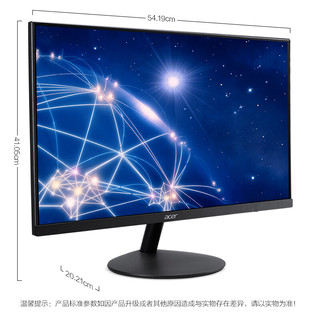 acer 宏碁 办公/家用23.8英寸1080P全高清HDMI VGA可壁挂显示器E241Y