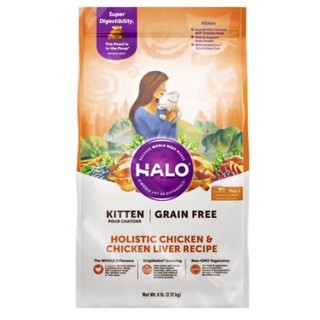 PLUS会员：HALO 自然光环 鲜肉无谷幼猫粮 鸡肉&鸡肝 4.54kg