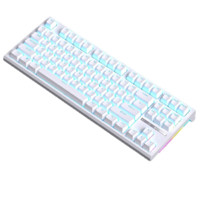 ROYAL KLUDGE R87 68键 有线机械键盘 白色 K银轴 单光