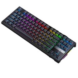 ROYAL KLUDGE R87 87键 有线机械键盘 黑色 K黄轴 RGB