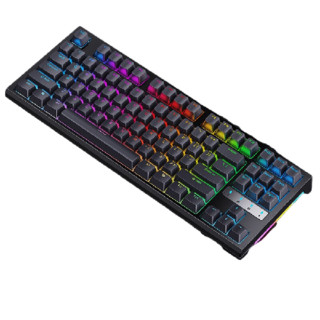 ROYAL KLUDGE R87 68键 有线机械键盘 黑透壳 K白轴 RGB