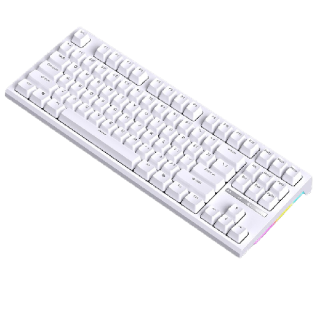 ROYAL KLUDGE R87 68键 有线机械键盘 白色 K白轴 无光