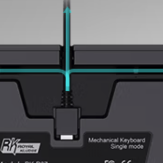 ROYAL KLUDGE R87 68键 有线机械键盘 白色 K白轴 无光