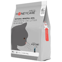 PLUS会员：Honeycare 好命天生 活性炭倍净膨润土猫砂2.5kg*4包