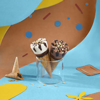 Cutebaby/可爱多 迷你可爱多 冰淇淋雪糕生鲜冷饮甜筒 香草&巧克力20gx10支