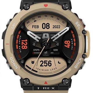 AMAZFIT 跃我 T-Rex 2 智能手表 1.39英寸 大地黄塑料表壳 大地黄硅胶表带（GPS、血氧、心率、NFC)