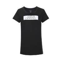 Armani Exchange 女士新款纯棉舒适透气字母印花时尚休闲圆领T恤
