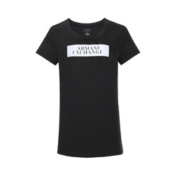 Armani Exchange 女士新款纯棉舒适透气字母印花时尚休闲圆领T恤