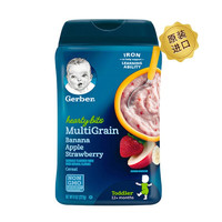 Gerber 嘉宝 米粉 美版 4段 香蕉苹果草莓混合谷物味 227g