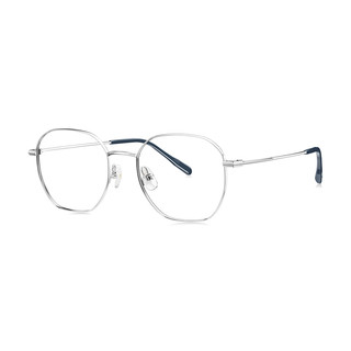 BOLON 暴龙&essilor 依视路 BJ7260 银色合金眼镜框+钻晶A4系列 1.61折射率 防蓝光镜片