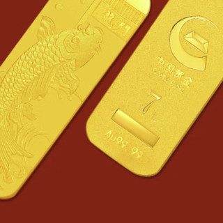 China Gold 中国黄金 GY4A022 鲤跃龙门千足金金条 7g