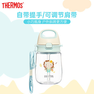 THERMOS 膳魔师 儿童水杯夏季手提吸管杯 BBSA-370 Lion BY 370ml