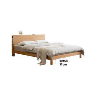 YESWOOD 源氏木语 Seattle/西雅图系列 Y90B23 夜光实木床 120*200cm 低铺款