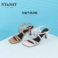 ST&SAT; 星期六 女士凉鞋夏季新款高跟露趾时装凉鞋女SS12115446