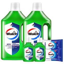 Walch 威露士 多用途消毒液1L*2瓶+60ml*2瓶+洁肤湿巾10片*2袋