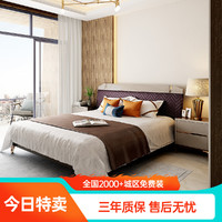 SUNHOO 双虎-全屋家具 现代轻奢床次卧家具板式床1.8米高箱储物双人床19G2