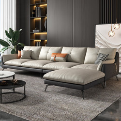 心域 布艺沙发家用客厅组合小户型简约现代轻奢科技布沙发乳胶直排家具