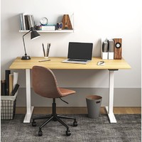 Humanmotion 松能 电动升降桌 现代简约站立式办公电脑桌站立书桌升降桌1.2*0.6M枫木色桌板-CZ