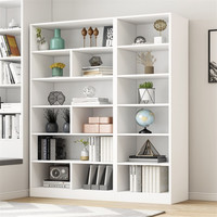M.S.Feel 蔓斯菲尔 简约落地书架 暖白色 组合十五格款
