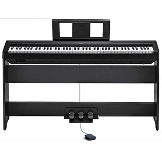 YAMAHA 雅马哈 P系列 P48B 电钢琴 88键全配重键盘 黑色 原装木架+原装三踏板